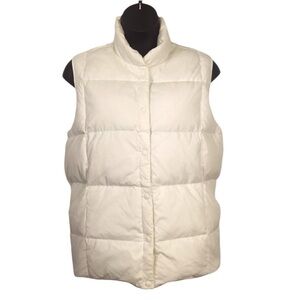 Lands End Goose Down Quilted Puffer Vest Size Large 14-18 Fishermencore